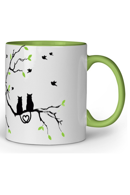 330 ml Coffee Mug - MEOWs on a Tree (5 colours)