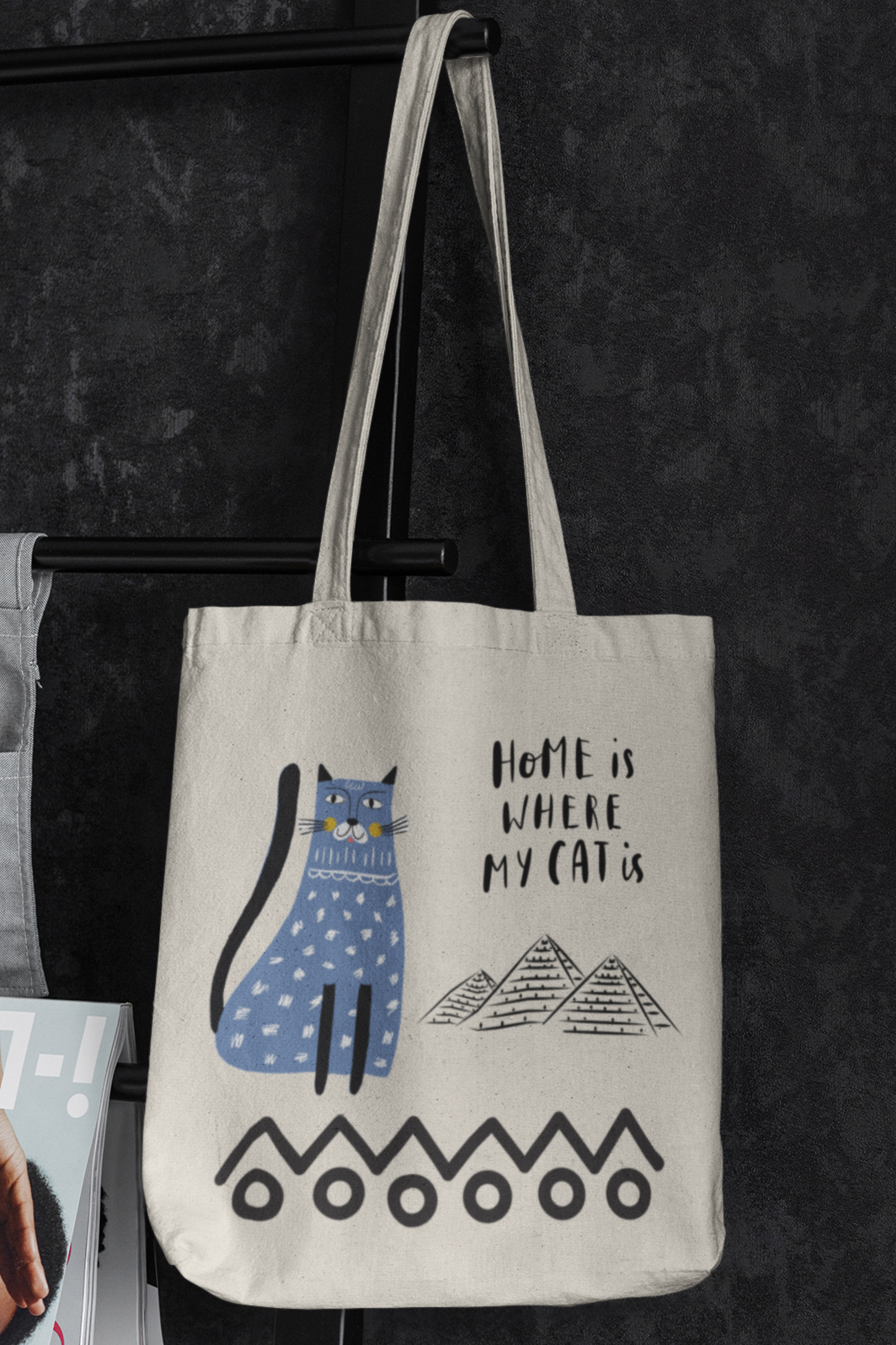 Canvas Tote Bag - Home Is Where My Cat Is