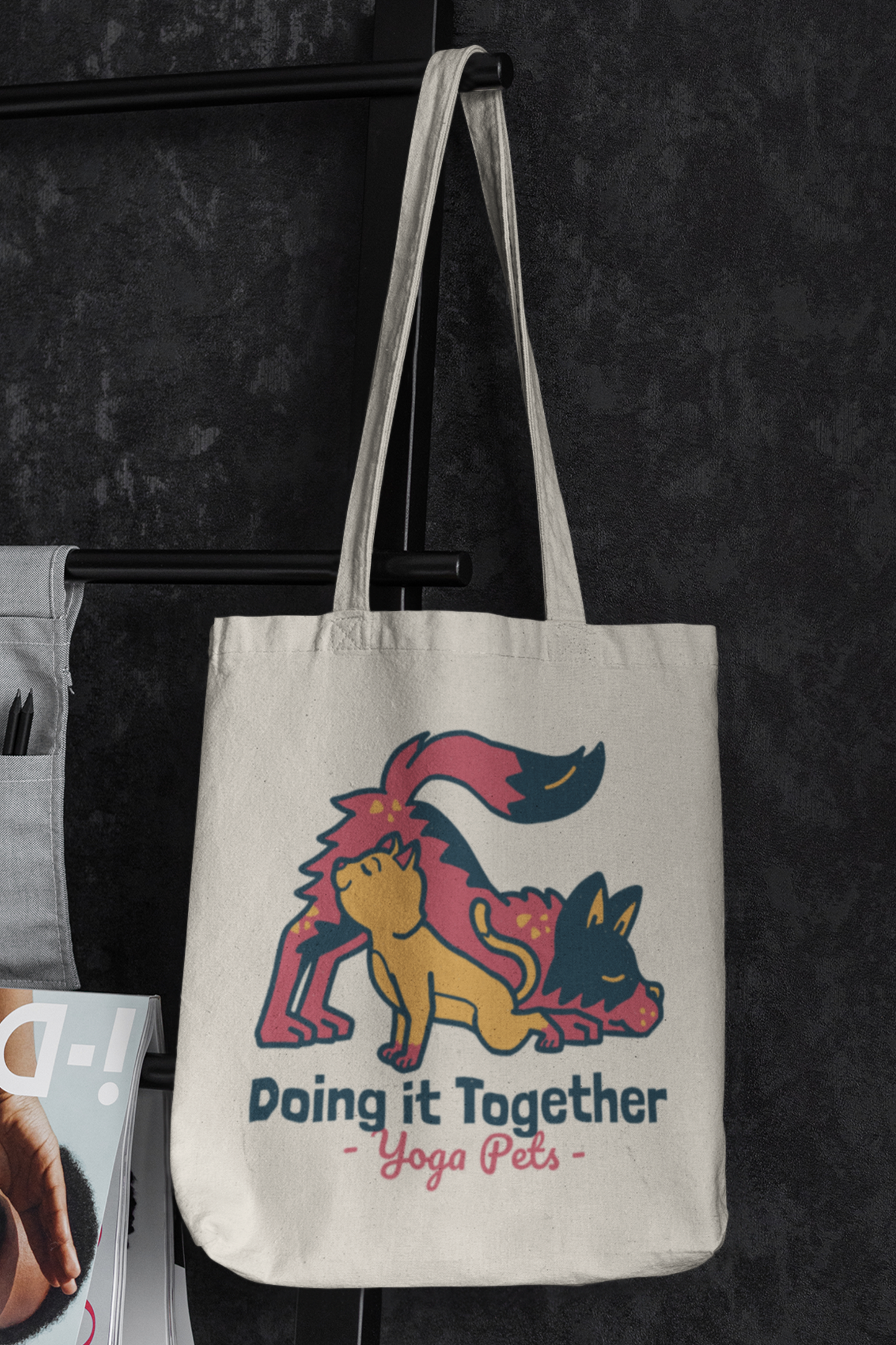 Canvas Tote Bag - Yoga Pets