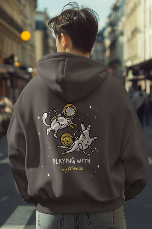 Oversized Hoodie - Playing with my friends (2 colours x 5 sizes)