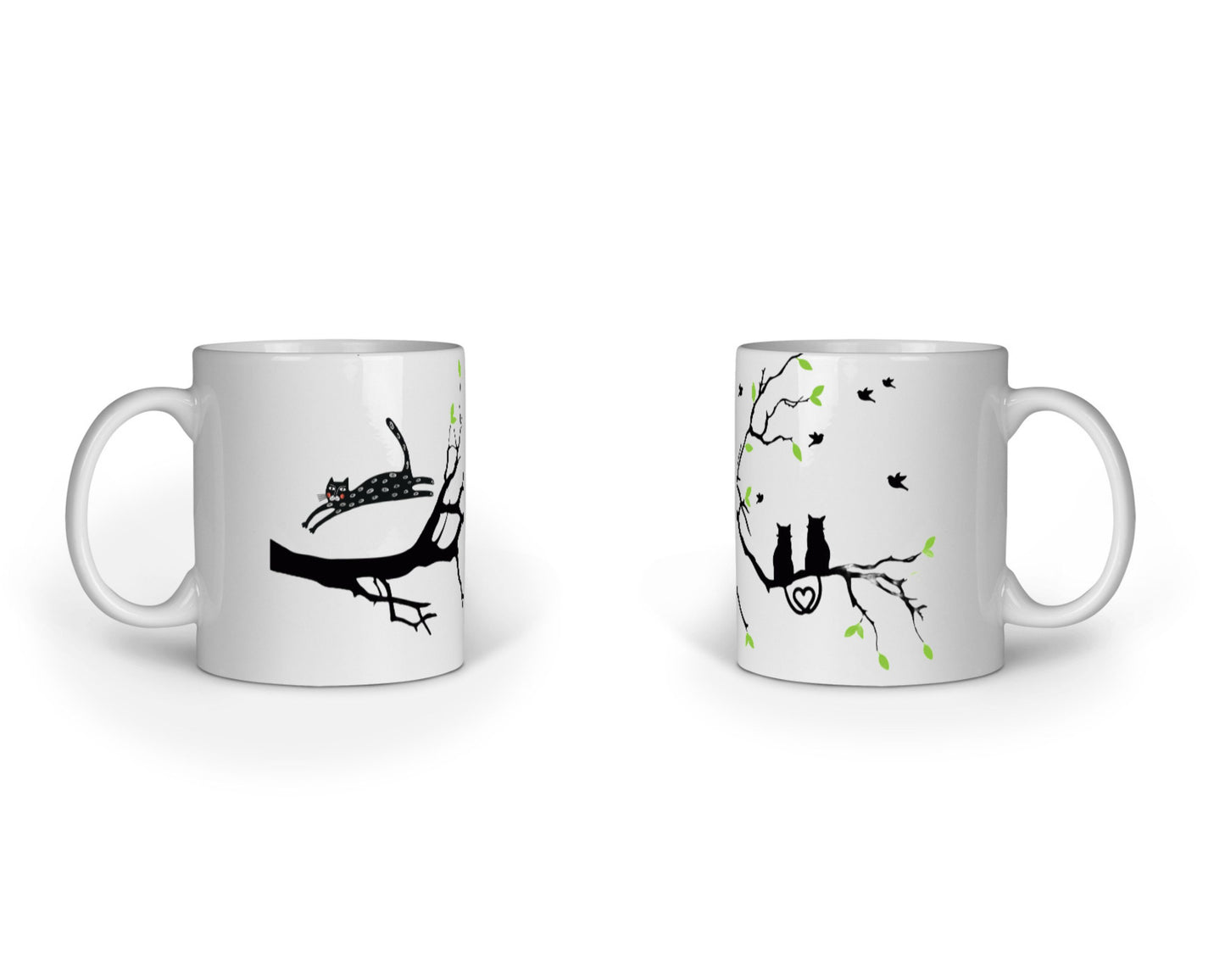 330 ml Coffee Mug - MEOWs on a Tree (5 colours)