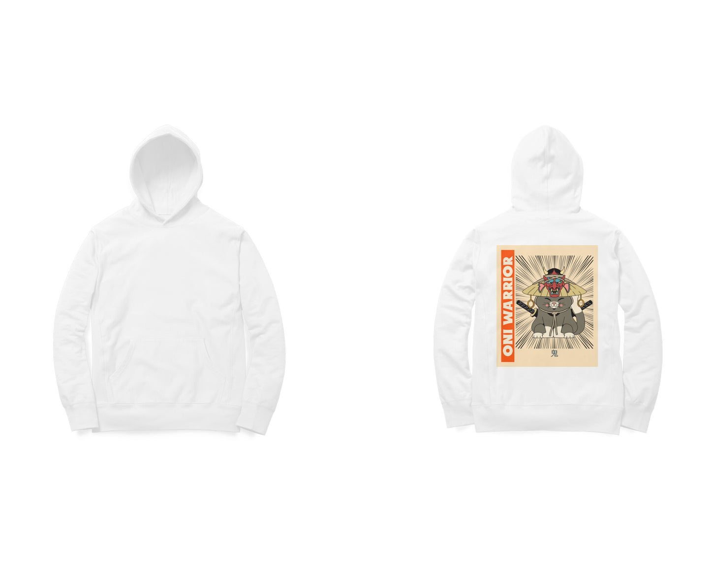 Oversized Hoodie - Oni Warrior (3 colours x 5 sizes)