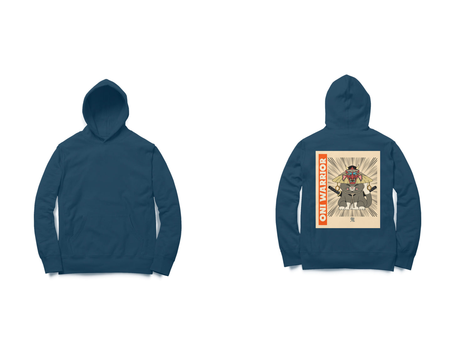 Oversized Hoodie - Oni Warrior (3 colours x 5 sizes)