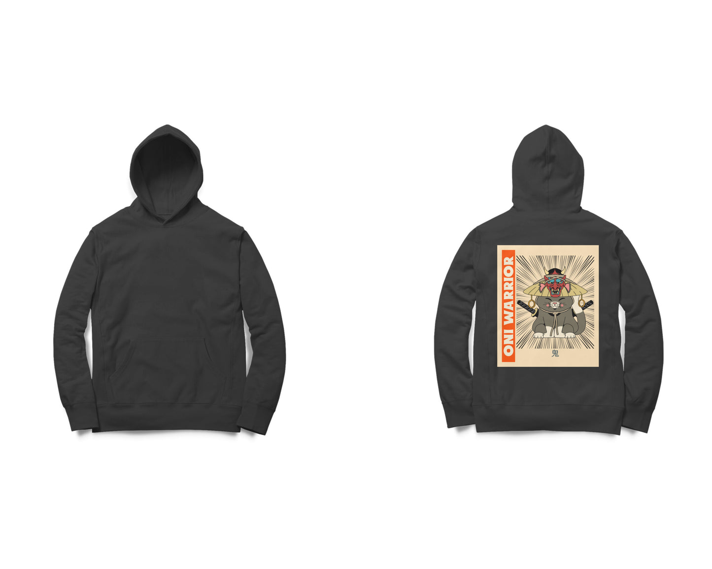 Oversized Hoodie - Oni Warrior (3 colours x 5 sizes)