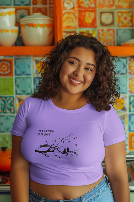 Women's Crop Top - It's So Good To Be Home (9 colours x 6 sizes)